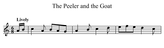 Peeler and the Goat, The - staff notation