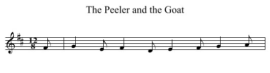 Peeler and the Goat, The - staff notation