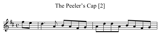 Peeler’s Cap [2], The - staff notation