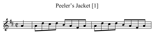Peeler’s Jacket [1] - staff notation