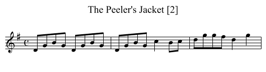 Peeler's Jacket [2], The - staff notation