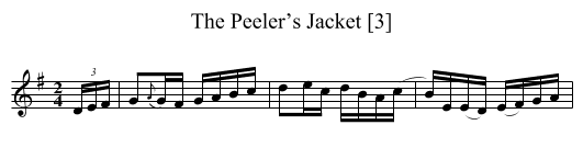 Peeler’s Jacket [3], The - staff notation