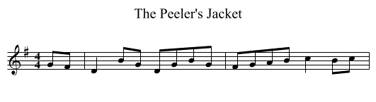 Peeler's Jacket, The  - staff notation