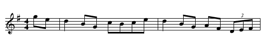 Peeler's Pocket - staff notation