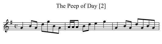 Peep of Day [2], The - staff notation