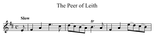 Peer of Leith, The - staff notation