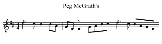 Peg McGrath's - staff notation