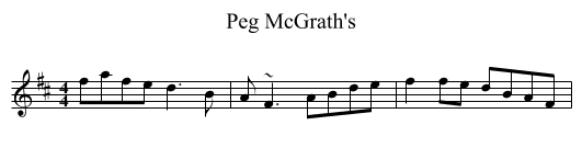 Peg McGrath's - staff notation