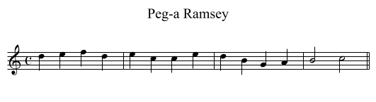 Peg-a Ramsey - staff notation