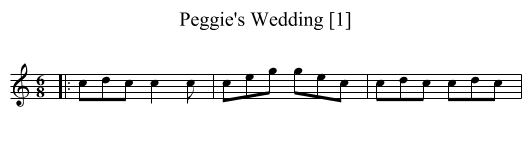 Peggie's Wedding [1] - staff notation