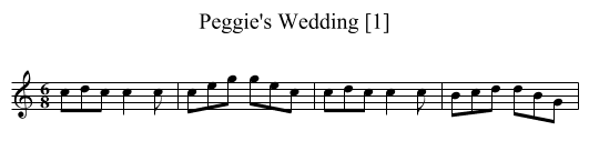 Peggie's Wedding [1] - staff notation