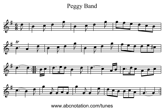 Peggy Band - staff notation