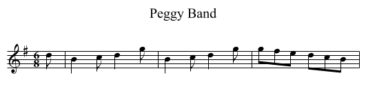Peggy Band - staff notation