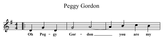 Peggy Gordon - staff notation