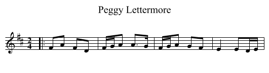 Peggy Lettermore - staff notation