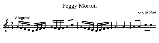 Peggy Morton - staff notation