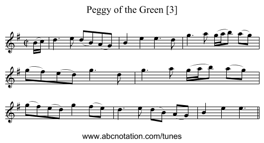 Peggy of the Green [3] - staff notation