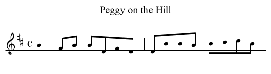 Peggy on the Hill - staff notation