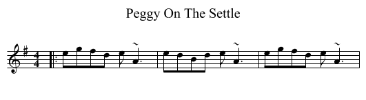 Peggy On The Settle - staff notation
