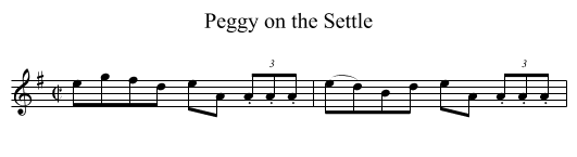 Peggy on the Settle - staff notation
