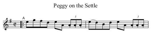 Peggy on the Settle - staff notation