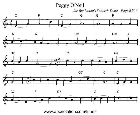 Peggy O'Neil - staff notation