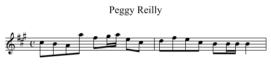 Peggy Reilly - staff notation