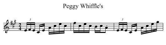 Peggy Whiffle's - staff notation