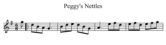 Peggy's Nettles - staff notation