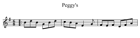 Peggy's - staff notation