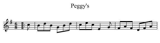 Peggy's - staff notation