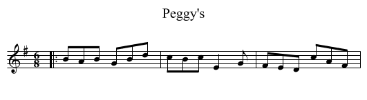 Peggy's - staff notation