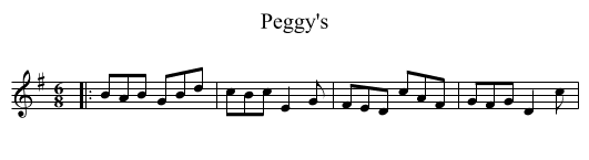 Peggy's - staff notation