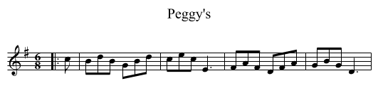 Peggy's - staff notation