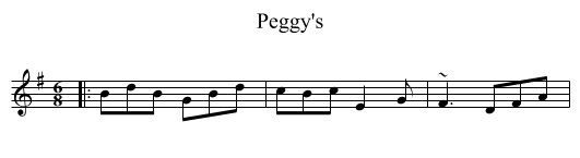 Peggy's - staff notation
