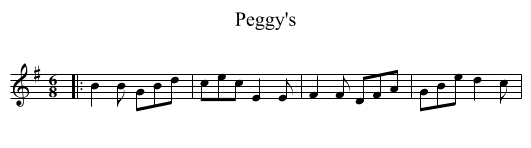 Peggy's - staff notation