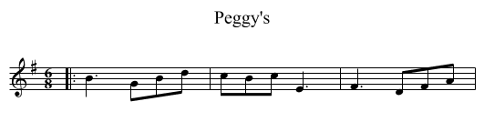 Peggy's - staff notation