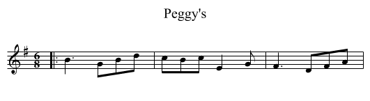 Peggy's - staff notation