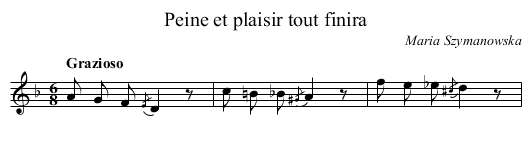 Peine et plaisir tout finira - staff notation