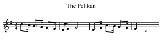 Pelikan, The  - staff notation