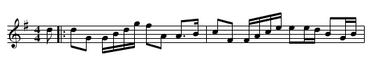 Pelle Rors gånglåt - staff notation
