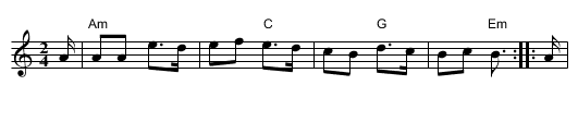 Pelot d'Hennebont - staff notation
