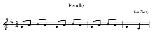 Pendle - staff notation