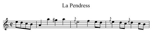 Pendress, La - staff notation