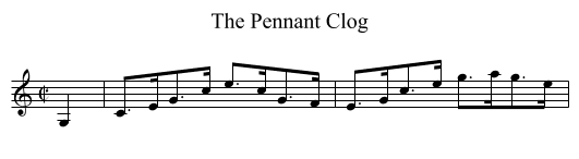 Pennant Clog, The - staff notation