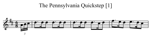 Pennsylvania Quickstep [1], The - staff notation