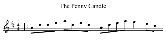 Penny Candle, The  - staff notation