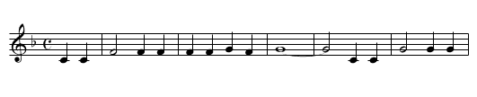 Penny on the Drum - staff notation