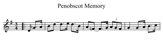 Penobscot Memory - staff notation