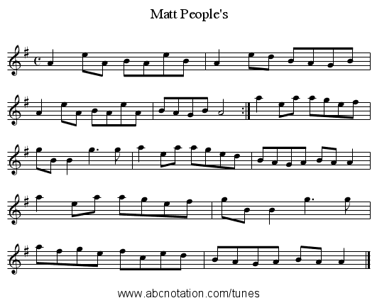 People's, Matt - staff notation